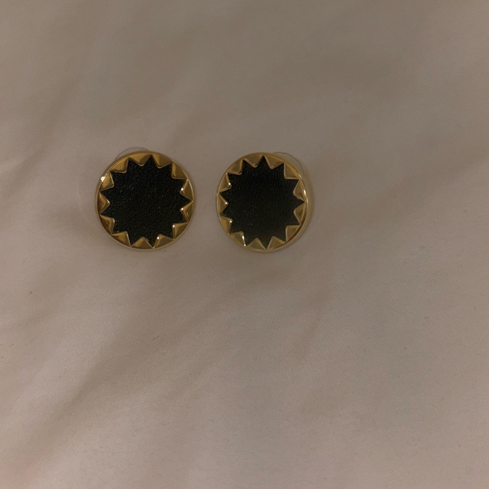 House of Harlow Black Sunburst Earrings